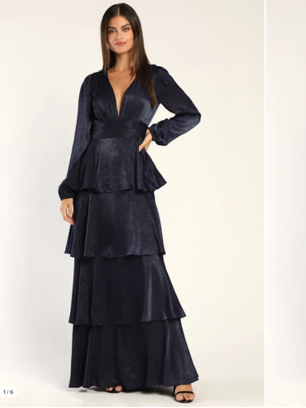 LULU's Elegant Sexy Sophisticated Long Sleeve Romantic Flowy Bridesmaid Maxi